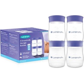 Resim Lansinoh Anne Sütü Saklama Şişeleri 4 Adet 