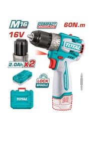 Resim Total M16 16 V 2.0 AH 60 NM TDLI16682 Li-Ion Akülü Kömürsüz Matkap 