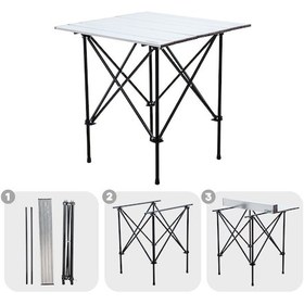 Resim Katlanabilir Alüminyum Kamp Ve Piknik Masası - Akordion - Silver - 54024 Çok Renkli 