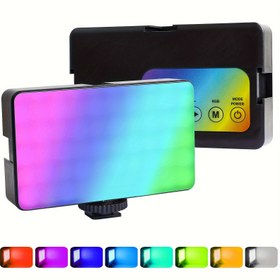 Resim ZOMEI WL-R2 RGB LED Video Işığı - Taşınabilir, Şarj Edilebilir Kamera Işık Paneli 0-360° Tam Renk, CRI 95+, Ayarlanabilir Sıcaklık (2500-9000K), Vlogging, Fotoğrafçılık & Canlı Yayın için Ayarlanabilir Parlaklık 