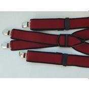 Resim Bordo Pantolon Askısı / Dört Klipsli Bordo 