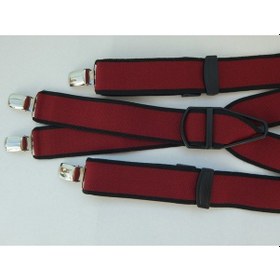 Resim Bordo Pantolon Askısı / Dört Klipsli Bordo 