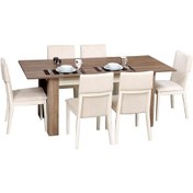 Resim Pasific Home Bois Açılır Yemek Masası Meşe Krem 