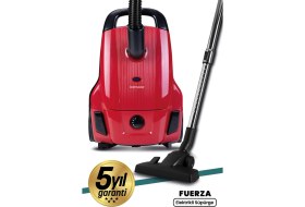 Resim Goldmaster Fuerza Kırmızı 4 Litre Geniş Kapasiteli Hız Ayarlı Toz Torbalı 5 Yıl Garantili Elektrikli Süpürge 