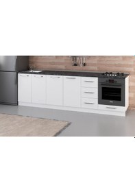 Resim Minar 270 Cm Mutfak Dolabı Beyaz 270-B6-Alt Modül Beyaz 