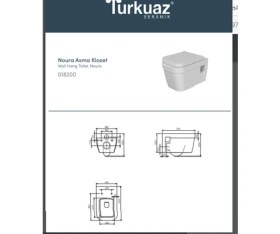 Resim Turkuaz Noura Rimless Asma Klozet 