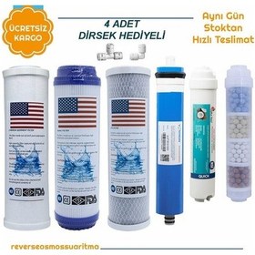 Resim Su Arıtma 9 Aşama Filtre Seti 6'Lı Filtre Grubu+Vontron Membran (424144461) 