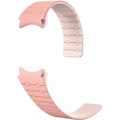 Resim Mobilefix Galaxy Uyumlu Watch 5 Pro 45mm Krd-111 20mm Çizgili Desenli Silikon Kordon-pembe 