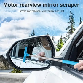 Resim 1 adet Paslanmaz Çelik Motorlu Dikiz Aynası Kazıyıcı, Teleskopik ve Katlanabilir Çok Katmanlı Fırça Başlığı, Elde Tutulan Pencere Temizleme Aracı, Ürün Bilgilerinde Ayrıntılı Olarak Belirtilen Uygulanabilir Modellerle 
