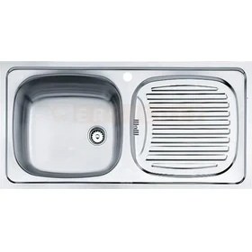 Resim Teka EBM 45 Paslanmaz Çelik Evye, Tek hazne, Sağ damlalıklı 