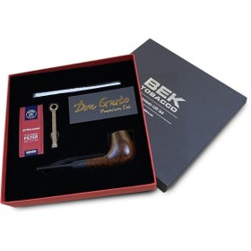 Resim Atomic German 9mm Gül Ağacı Pipo Seti - Düz Mat Kahve Don Gusto Premium - 15716 
