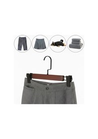 Resim Faravis Atelier Ceviz Renk Ahşap Pantolon Ve Etek Askısı Amerikan Kancalı 10 Adet Özel Seri 