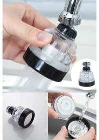 Resim Yayke3 Fonksiyonlu Şeffaf 360 Derece Döner Musluk Başlığı 