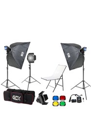Resim Gdx BM400 3'lü Paraflaş Set + Çekim Masası 60x100cm 