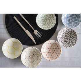 Resim Porland Tamina 6'lı Karma Çerezlik Sosluk Kase Takımı 12cm Çok Renkli 