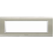 Resim Viko Panasonic Thea Sistema Inox Matt + Metalik Beyaz 7M Çerçeve 