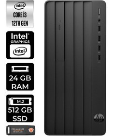 Resim HP PRO TOWER 290 G9 E6D3A1EA072 i3 12100 24GB RAM 512GB SSD W11H MASAÜSTÜ BİLGİSAYAR 