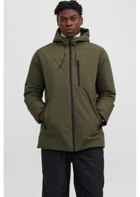 Resim Jack & Jones Jack&jones 12256884 Jjpayne Parka Jacket Erkek Uzun Mont Haki Yeşil Haki Yeşil 