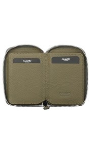 Resim TahTicMer Deri Cüzdan Mini Fermuarlı Kartlıklı Kartvizit Cüzdan Unisex Mini Boy 11 Kart Bölmeli 9.5x12.5 Cm 