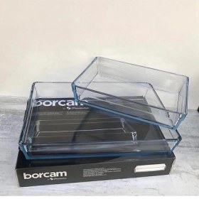 Resim Turuncu Dikdörtgen 2'li Borcam Set, Büyük ve Küçük Boy, Dayanıklı ve Şık Tasarım 