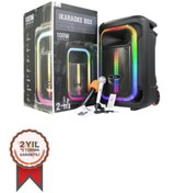 Resim BTS-1928 Taşınabilir Rgb Ledli Bluetooth Hoparlör Usb-Tf Siyah Torima