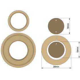 Resim Polimer Kil Küpe Kalıbı Model 0006 