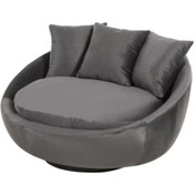 Resim S Home Design Concept Kuanza 360 Derece Döner Berjer (MİNDERLİ), Babyface, Gri 