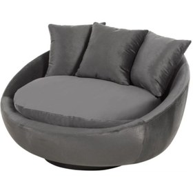 Resim S Home Design Concept Kuanza 360 Derece Döner Berjer (MİNDERLİ), Babyface, Gri 