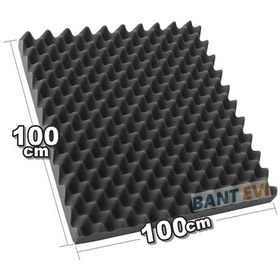 Resim Akustik Yumurta Sünger 100x100cm Yapışkansız Ses Yalıtım Süngeri 30mm 