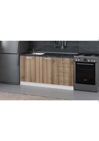 Resim Minar 155 Cm Mutfak Dolabı Beyaz Dore 155-D1-Alt Modül Beyaz 