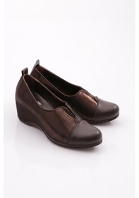 Resim Dgn 2331 Kadin Lastik Detayli Dolgu Taban Comfort Ayakkabi 2331-2-R0685 Kahverengi 