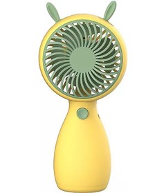 Resim Kulaklı Mini El Tipi Vantilatör. 6x5x13cm Sarı 