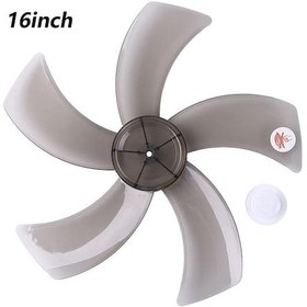 Resim Jms 16 İnç Ev Plastik Vantilatör Pervanesi Beş Yapraklı Ayaklı Fan İçin Somun Kapaklı 
