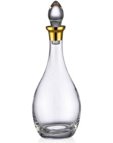 Resim Gold 25 Parça Bardak Seti 12 Kişilik 12 Adet Su Bardak 12 Adet Ayaklı Bardak 1 Adet Şişe Beyaz 