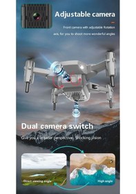 Resim Yunjiwu Q12 Katlanabilir Mini Drone - 4k Çift Kameralı, Uzun Uçuş Süreli, Akıllı Telefon Kontrollü, Güçlü Pil 