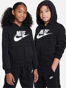 Resim Nike Çocuk Siyah Kapüşonlu Sweatshirt FD2990-010 K NSW CLUB FLC HD FZ 