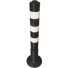 Resim İlgi Trafik Ankara Delinatör Siyah Otopark Trafik Delinatörü Yol Ayırıcı 75 cm 2 ADET 