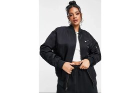 Resim Nike Reversible Synthetic Fill Versity Loose Fit Bomber Jacket Kadın Çift Taraflı Bol Kesim Ceket Siyah 