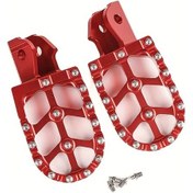 Resim Dream011 Sur-ron Light Bee S X İçin Cnc İşlemeli Kırmızı Alüminyum Motosiklet Ayaklıkları Dayanıklı Off-road Pedalları 