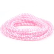 Resim SPELT Şarj Aleti Kablosu Kablo Kordon Koruyucu Spiral Sarma Kılıf Koruma Açık Pembe 