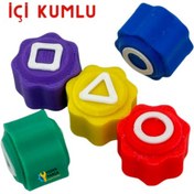 Resim Ozba Ticaret Squid Game Kumlu Model Oyun Taşı – 5 Taş Seti Renkli Taş Gonggi, Beş Taş, Kalamar Oyunu 