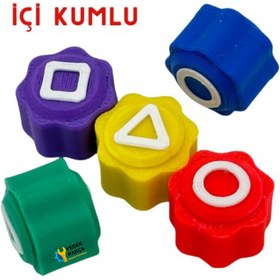 Resim Ozba Ticaret Squid Game Kumlu Model Oyun Taşı – 5 Taş Seti Renkli Taş Gonggi, Beş Taş, Kalamar Oyunu 