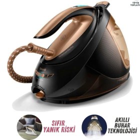Resim Philips 8 Bar Basınç 600 Gr/dk Şok Buhar, Sıfır Yanık Riski Akıllı Buharlı Premium Buhar Kazanlı Ütü + Tiftik Toplayıcı 