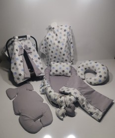 Resim Balamira Gri Yıldızlı 7 Parça Babynest Seti 