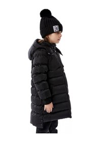 Resim Kız Çocuk Kapüşonlu Kışlık Şişme Mont 51356 Siyah 