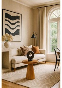 Resim Doğal Ahşap Mantar Sehpa Şık Tekli Yan Sehpa Tasarımı - Açık Meşe Renk Açık Meşe 