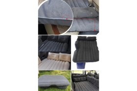 Resim Munico Tüm Araçlara Uyumlu Havalı Yatak Kamp Yatakları Şişme Konforlu Araba Yatak Arka Koltuk Iki Yastık 