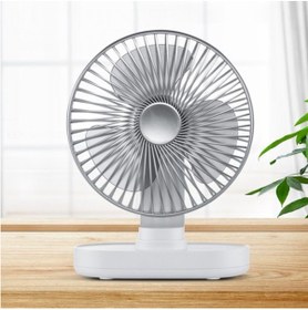 Resim sonx Masaüstü Fan Usb Şarjlı 4 Kademeli Kişisel Otomatik Salınımlı Taşınabilir Soğutucu Vantilatör 