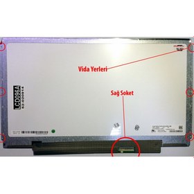 Resim 13.3" Slim Led Ekran - 40 Pin - Sağ Soket 