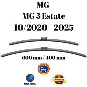Resim Mg Mg 5 Estate 2020 2021 2022 2023 2024 2025 Uyumlu Ön Cam Silecek Süpürgesi Takımı 600/400mm Silbak Sb2416c 
